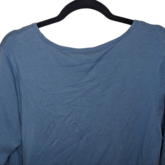 NWOT ✨Chico’s Women's Blue Oversized Cashmere Blend Sweater Size 2X (L)💙 - Picture 11 of 12